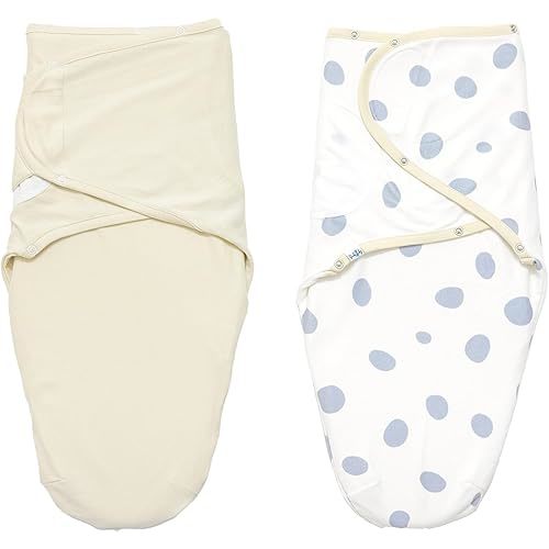 2-in-1 Swaddle Wrap for Newborn | All-Climate Adjustable Velcro Swaddle with Removable Fleece & Cotton Layers | Keeps Baby Cozy & Calm | 0-3 Months