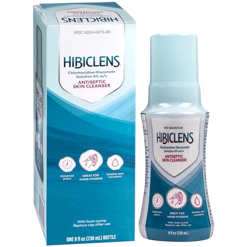 Hibiclens – Antimicrobial and Antiseptic Soap and Skin Cleanser – 8 oz with Foaming Pump – for Home and Hospital – 4% CHG