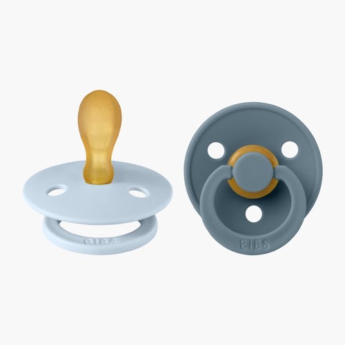BIBS Pacifier, Symmetrical Latex, Size 2 - Baby Blue