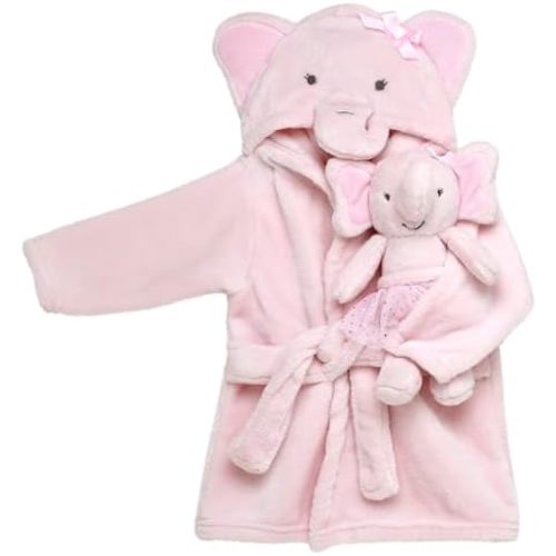 Baby Starters 2 Piece Plush Robe and Toy Set
