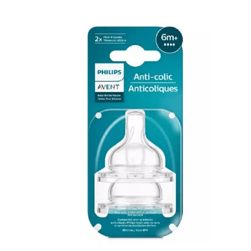 Avent Anti-Colic Teats 6 Month+ - 2 Pack | Baby Bunting AU