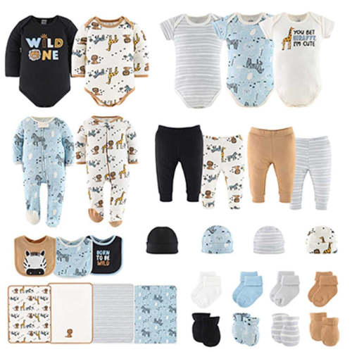 Safari Explorer Baby Layette Clothing Gift Set, 30 Piece
