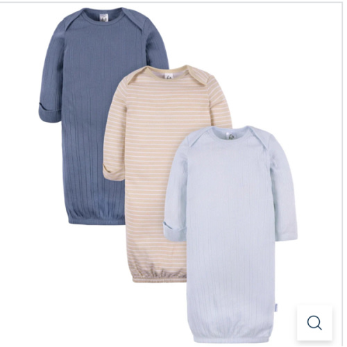 3-Pack Baby Boys Blues Lap Shoulder Gowns – Gerber Childrenswear