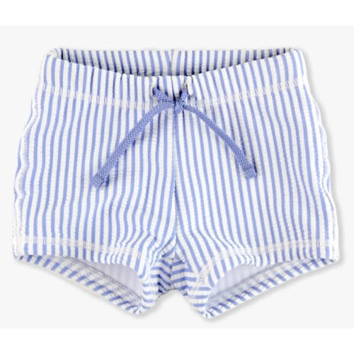 Swim Shorties- Blue Seersucker