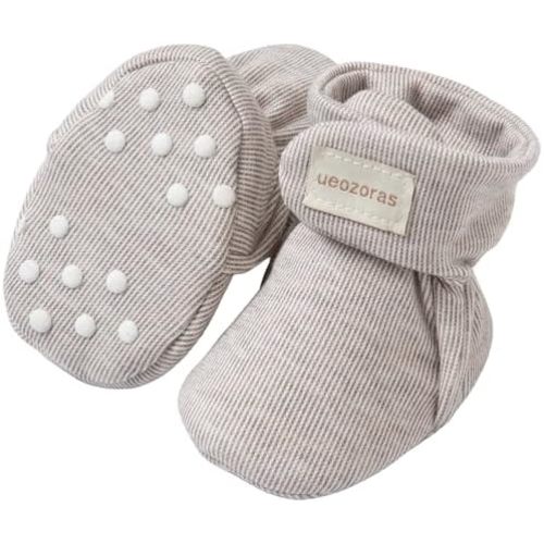 Unisex Comfortable Cotton Baby Booties With Gripper Soles 0-3 months，0-6 months，6-12 months，Newborn to 12 Months，newborn booties