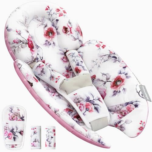 Infant Insert Compatible with 4moms Mamaroo Swing and Graco Swing and Infant Car Seat,Newborn Insert Head & Body Support Cushion,Breathable Soft Fabric, Universal for Baby Swings, Car seats, Strollers