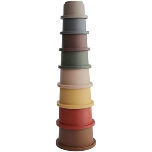 mushie Stacking Cups Toy | Made in Denmark (Retro)