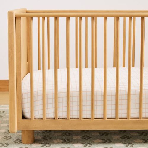 Organic Painterly Grid Crib Fitted Sheet