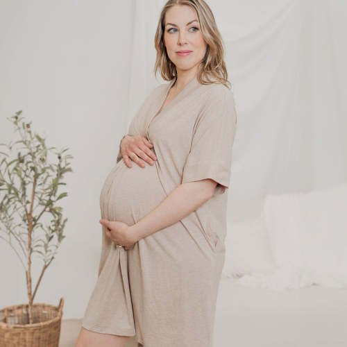 Bamboo Nest Bump Women's Short Sleeve Nursing Dress | Nest Designs