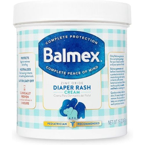 Balmex Complete Protection Daily Baby Diaper Rash Cream, Clinically Proven To Reduce Redness in Just One Use*, with Zinc Oxide + Botanicals, Pediatrician-Recommended & Dermatologist Tested, 16oz