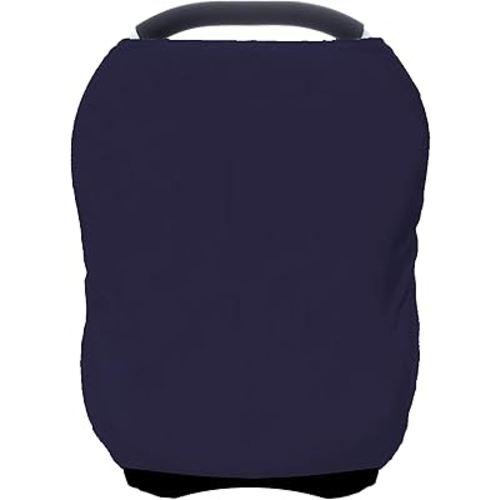 Car Seat Covers Baby - Multi-use Cover Carseat Canopy, Breathable Breastfeeding Cover, Car Seat Covers for Bbies, Boys & Girls Shower Gifts (Navy Blue)