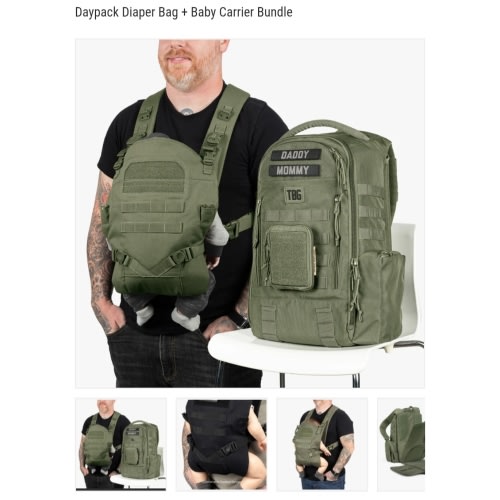 Daypack Diaper Bag & Baby Carrier Bundle - Durable, Versatile Gear – Tactical Baby Gear