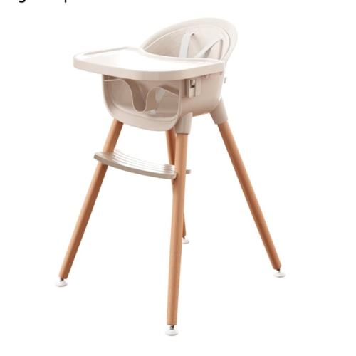 Fodoss 3-in-1 Wooden High Chair for Babies and Toddlers,Convertible Easy Clean Infant Highchair,Modern Design Silla para Comer De Bebe