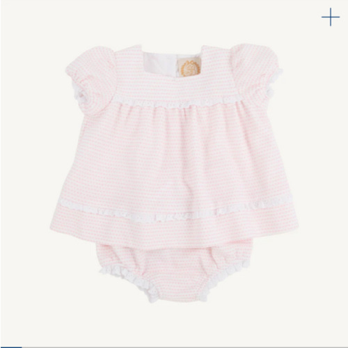 Flossy Frock Set - Darien Dot with Worth Avenue White