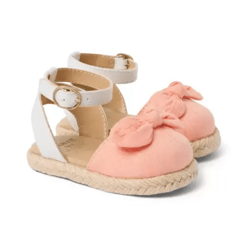 Baby Rosy Coral Baby Bow Espadrille Sandal by Janie and Jack