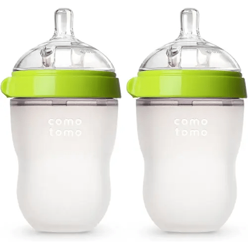 Comotomo Baby Bottle Double Pack, Green, 8oz