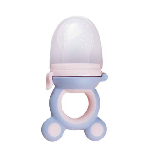 Baby Fruit Food Feeder Pacifier with Silicone Pouch,Silicone Teethers for Babies 3-6-12 Months,BPA Free Mesh Feeder,Baby Solid Food Essentials