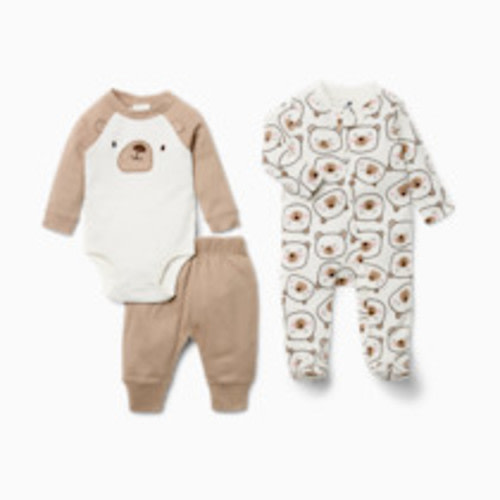 Small Story Organic Cotton 3-Piece Gift Set - Beary Good, 3-6 M