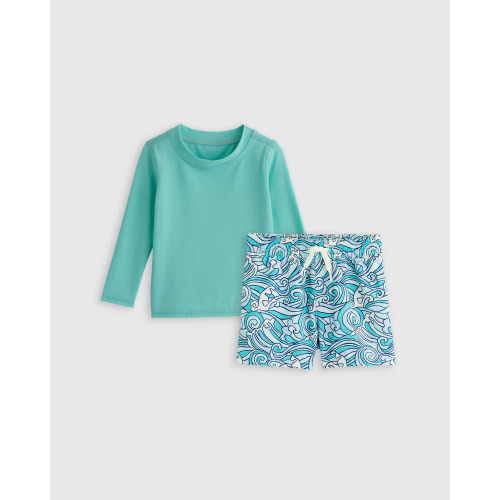 Swim Trunk and Rash Guard Set
