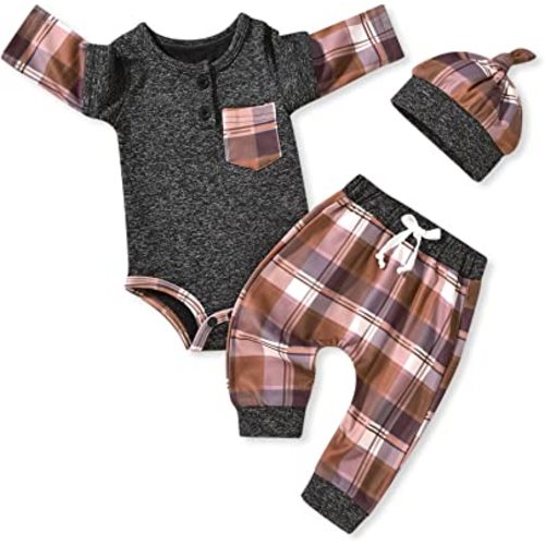 Aalizzwell Newborn Infant Baby Boys Fall Winter Outfit