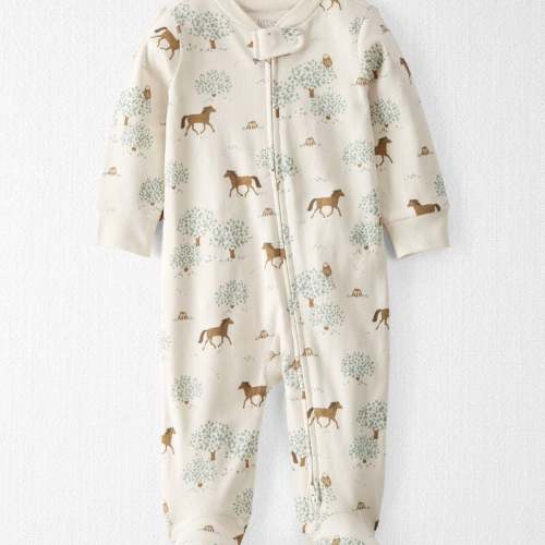 Wild Horses Print Baby Organic Cotton Sleeper | Carter’s Oshkosh Canada
