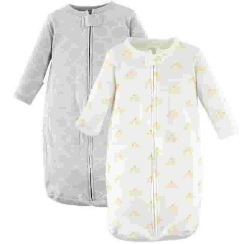 Hudson Baby Newborn Cotton Long-Sleeve Wearable Sleeping Bag, Sack, Duck, 0-3 Months