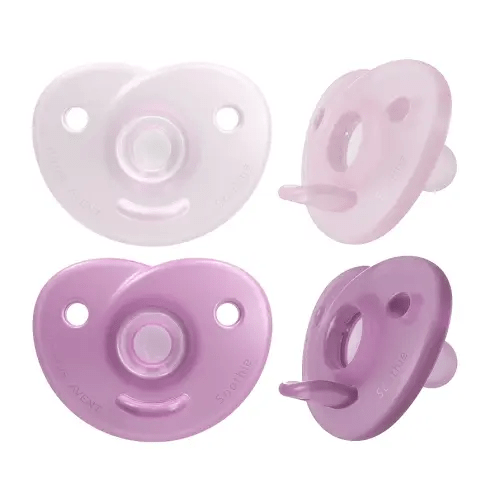 Philips Avent Soothie Heart Pacifier, Pink/Light Pink, 0-3 Months, 4 Pack, SCF099/42
