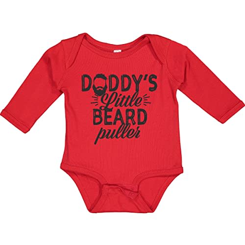 inktastic Daddys Little Beard Puller Long Sleeve Creeper