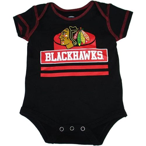 VF Chicago Blackhawks Puck One Piece Creeper Bodysuit - Black