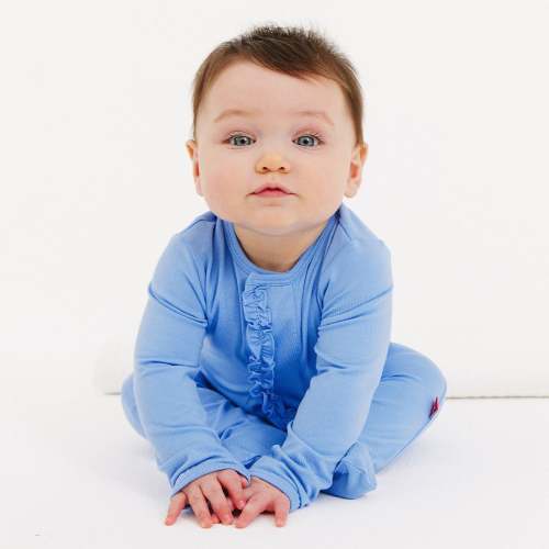 blue skies modal magnetic parent favorite footie with ruffles – Magnetic Me