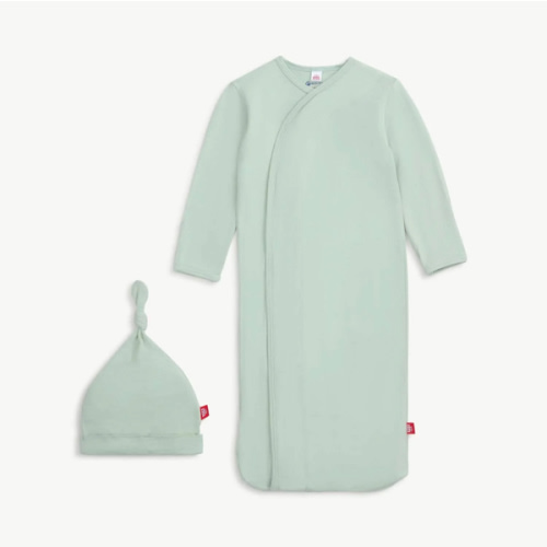 sea foam modal magnetic cozy sleeper gown + hat set – Magnetic Me