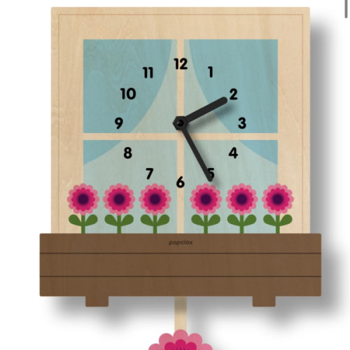 window box - pendulum clock | popclox Wall Clocks for Kids