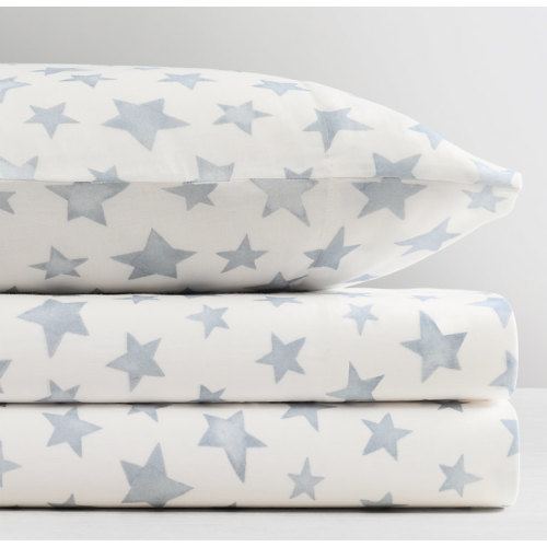 Painted Stars Ultra-Fine Organic Cotton Crib Fitted Sheet | RH Baby & Child