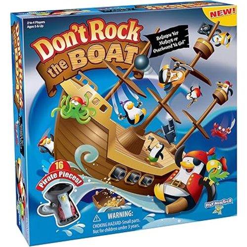 Don’t Rock the Boat Board Game - Kids Games, Family Games for Kids and Adults, Board Games for Family Night, Multi-Player Board Games, Builds Hand & Eye Coordination, Balancing Toy, Ages 5+