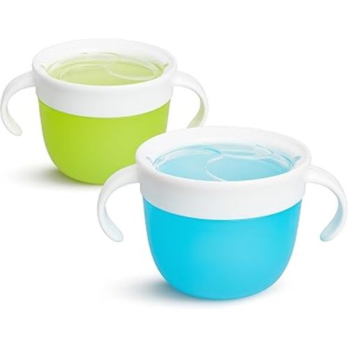 Munchkin® Snack™ Catcher Toddler Snack Cups, (Pack of 2) ,Blue/Green