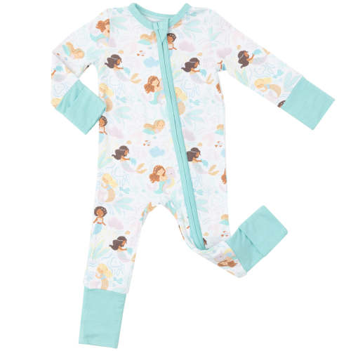 Angel Dear Bamboo 2-Way Zipper Romper - Magical Mermaids