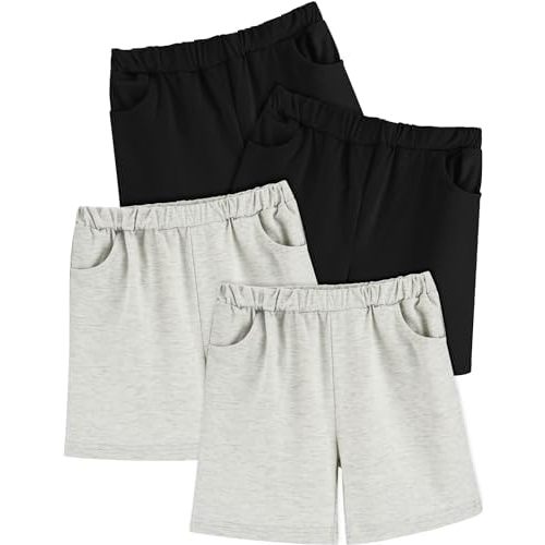 4 Pack Baby Boys Shorts Toddler Pull On Casual Athletic Everyday Bottoms with Pocket Newborn Summer Clothes Multipacks Pants