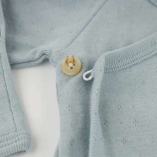 Twinkle Pointelle Kimono Set, Sky Blue - 1mo