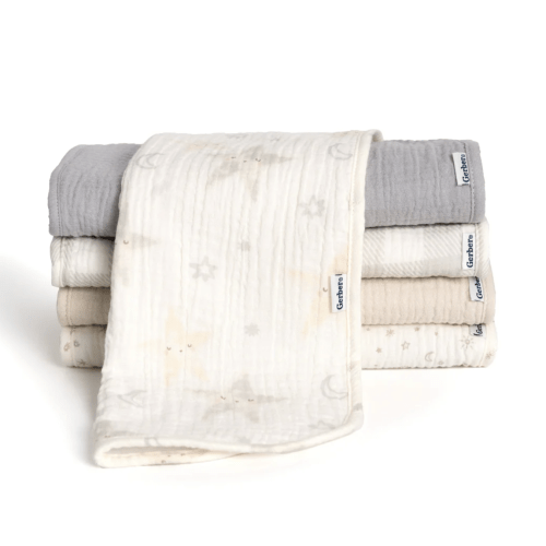 5-Pack Baby Neutral Stars Muslin Burp Cloths – Gerber Childrenswear