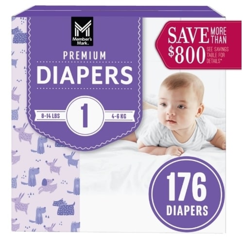 Member's Mark Premium Baby Diapers, Sizes: Newborn - 7 - Sam's Club