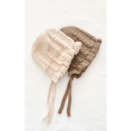 Baby bonnet wool baby cap textured knit newborn knit hat baby girl hat baby girl shower gift