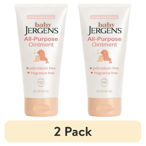 (2 pack) Baby Jergens All-Purpose Ointment, Plant-based Moisturizers, Petrolatum-free, Pediatrician-tested, 5 oz