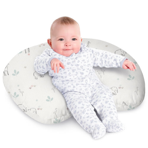 Grape Tummy Time Pillow, Breathable Nursing Pillows for Breastfeeding, Baby Nursing Pillow for Mom, Removable Cotton Cover, Sitting Support - Zoo