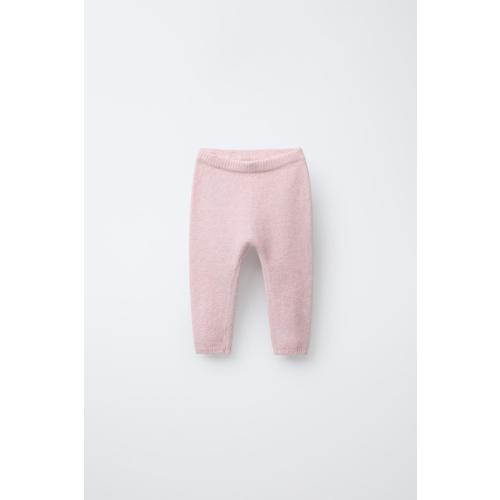 KNIT LEGGINGS WITH POCKET AND RUFFLES - Light pink | ZARA United States