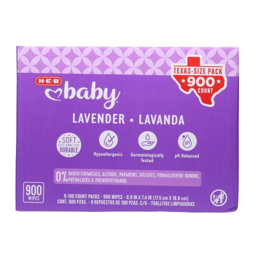 H-E-B Baby Lavender Wipes - Texas-Size Pack