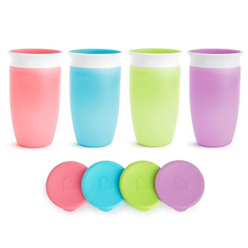 Munchkin® Miracle® 360 Toddler Sippy Cups with Lids, Spill Proof, 10 Ounce, 4 Pack