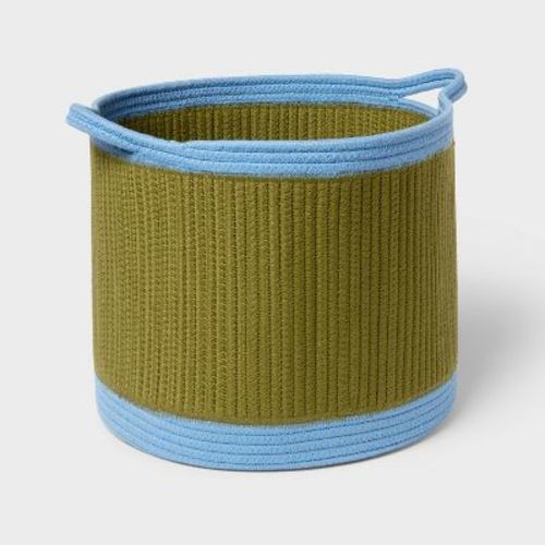 Small Coiled Rope Kids' Storage Basket Cream And Red - Pillowfort™