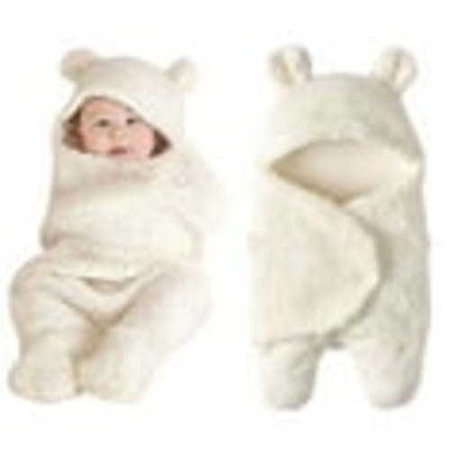 Herrnalise Newborn Baby Cute Cotton Receiving White Sleeping Blanket Boy Girl Wrap Swaddle