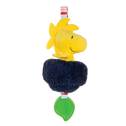 KIDS PREFERRED Peanuts Charlie Brown Toys Woodstock Baby Pulldown Ziggle Sensory Toy for Kids & Toddlers for On The Go Fun with Stroller Car Seat Loop