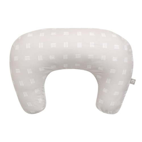 Boppy New Nursing Pillow – Tan Checkered Stripes – Larger, Firmer, More Supportive Pillow for Breastfeeding & Bottle Feeding